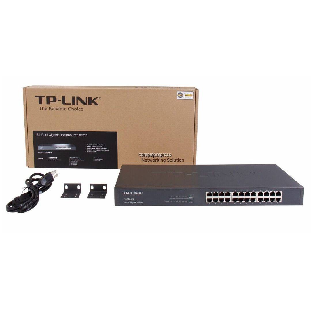 TPLink TLSG1024 24port Gigabit Rackmount Switch, 24 10/100/1000M