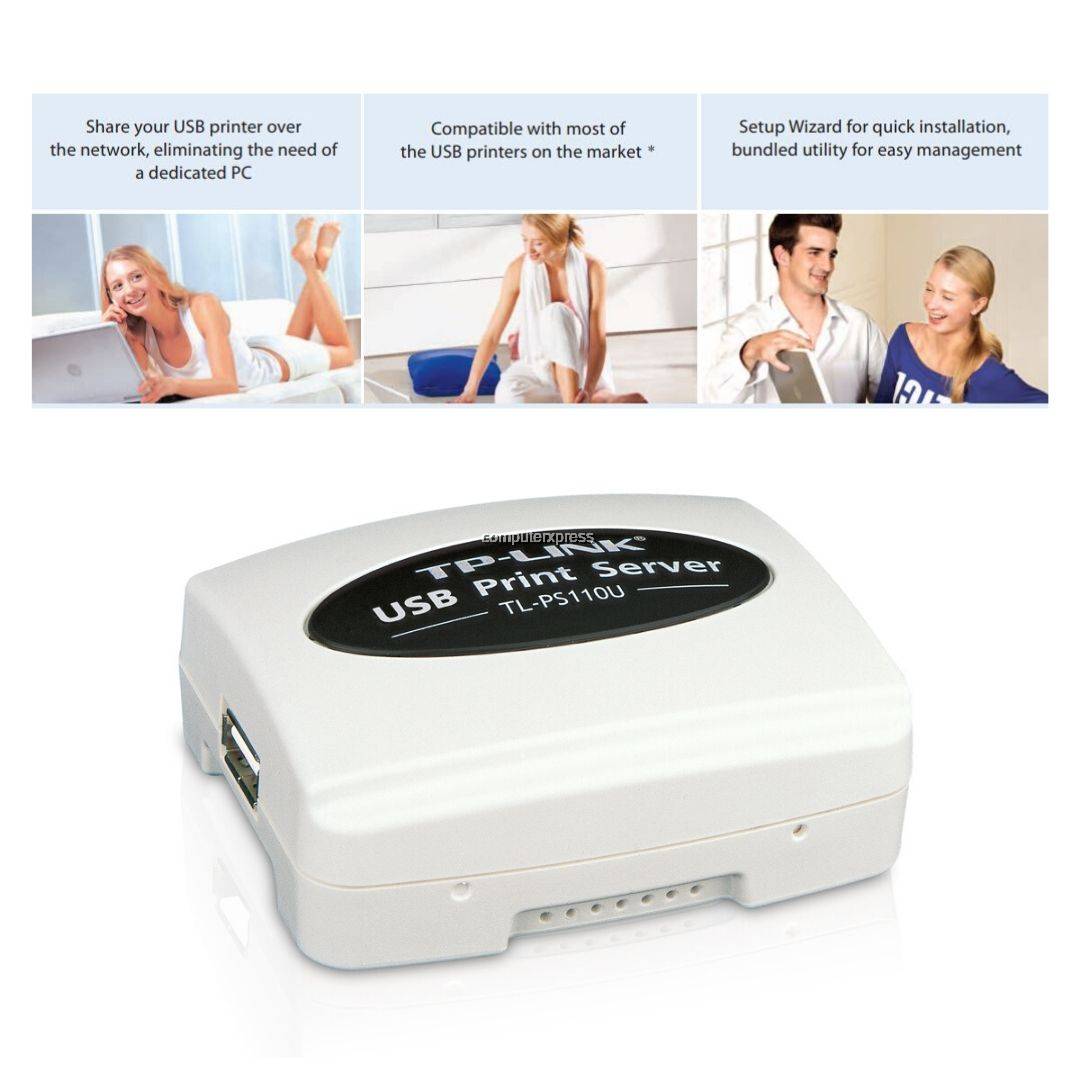 TPLink TLPS110U Single USB 2.0 Port Fast Print Server