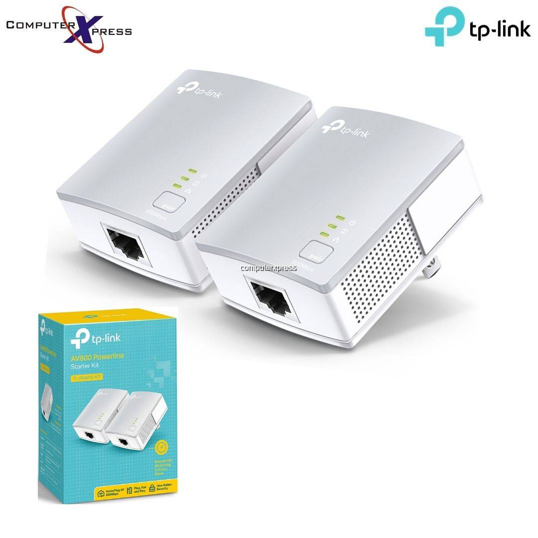 TPLink TLPA4010 KIT AV600 Nano Powerline Adapter Starter Kit