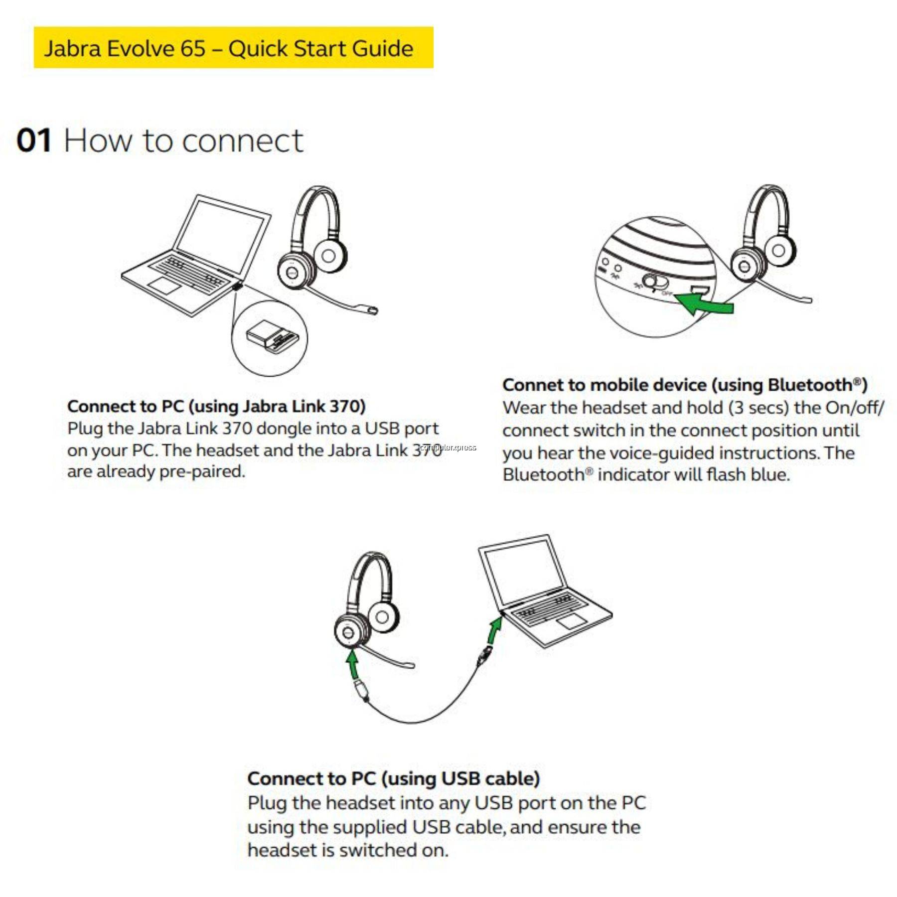 Evolve 65e Jabra Link 370 Headset Manual Evolve 65 Jabra Bluetooth